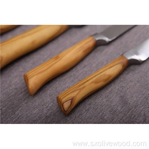 Olive Wood Handle Cutlery Set Of 6